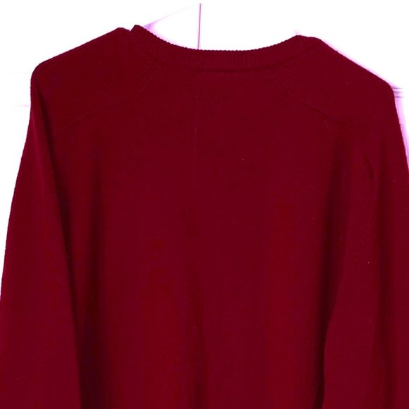 100% CASHMERE Clan Douglas Burgundy V Neck Vintage Nordstrom Sz XL - Picture 9 of 13